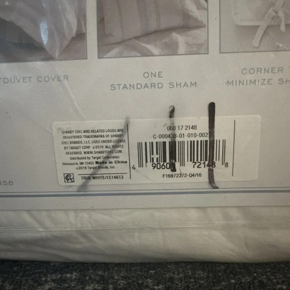 Simply Shabby Chic Blue Embroidered Twin Duvet & Sham Set 2pc